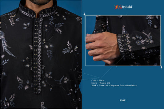 21011 Culture Couture Shubhkala Viscose Silk Mens Kurta