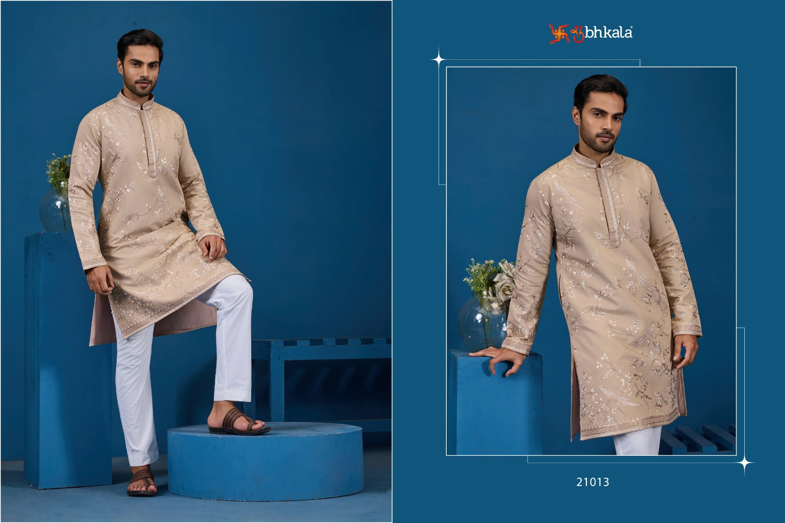 21013 Culture Couture Shubhkala Viscose Silk Mens Kurta