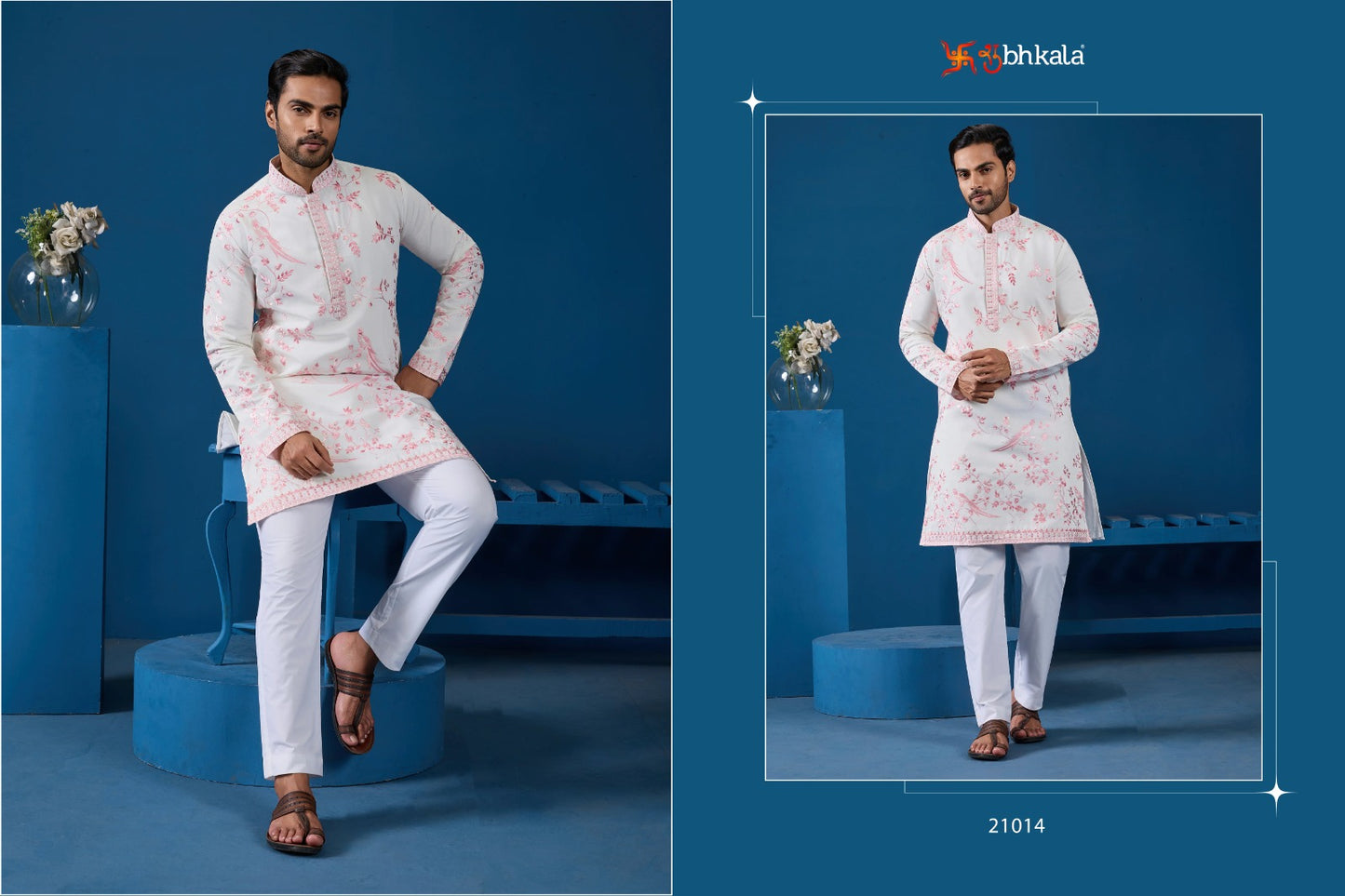 21014 Culture Couture Shubhkala Viscose Silk Mens Kurta