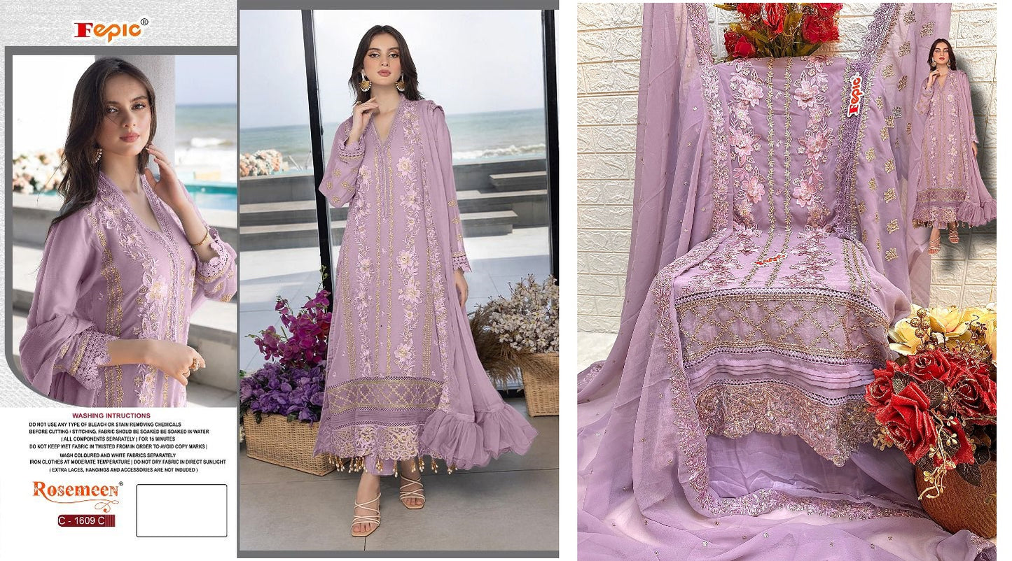 C-1609-C Fepic Pakistani Salwar Suits