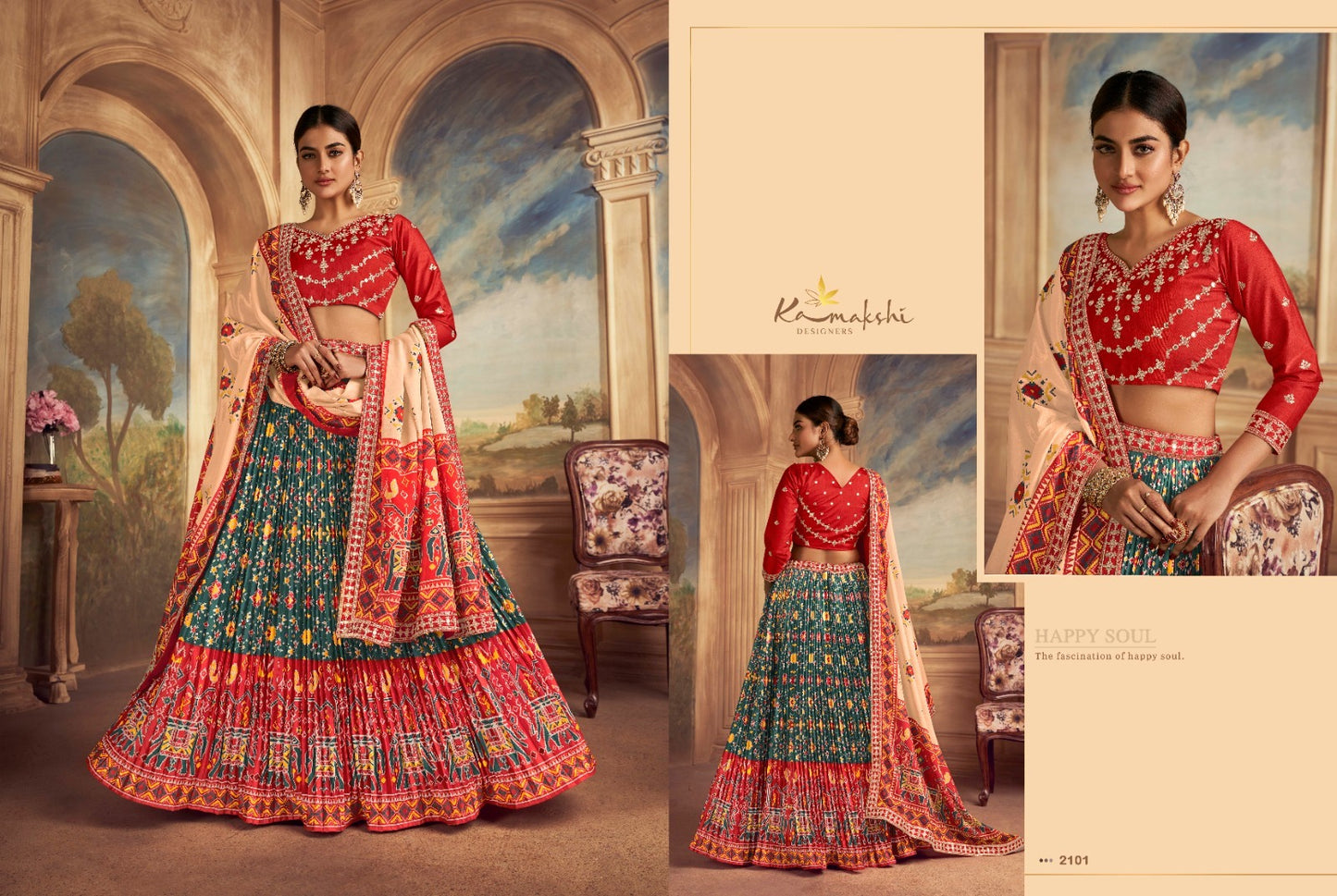 2101 Satrangi Kamakshi Gajji Silk Lehenga Choli