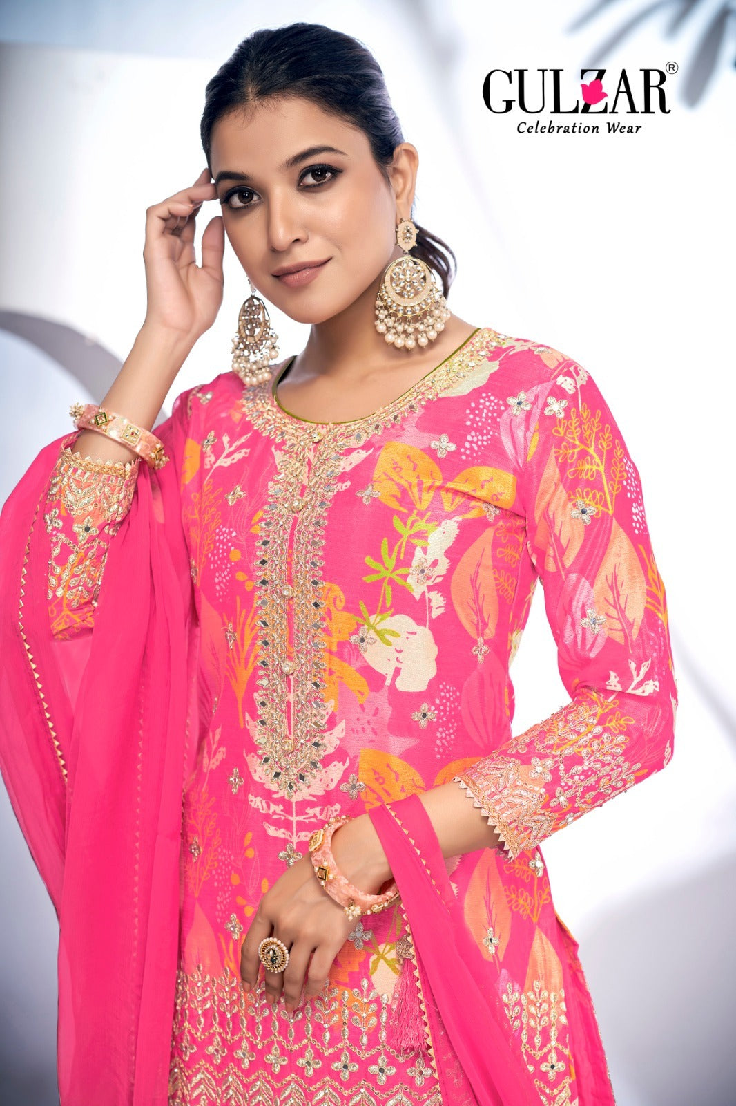 2102 Monisha Gulzar Sharara Readymade Suits