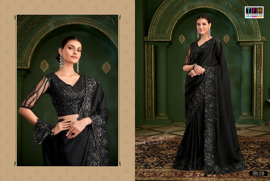 210 Sarvaratna Vol 2 Tfh Satin Georgette Sarees