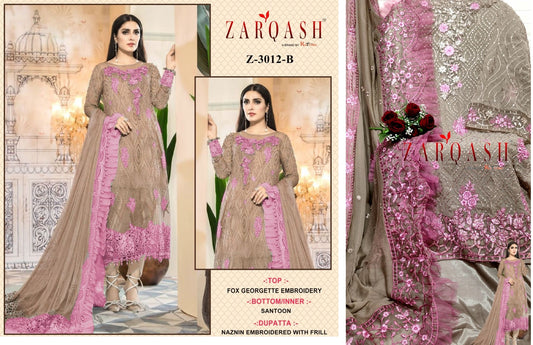 Z-3012B Zarqash Pakistani Salwar Suits