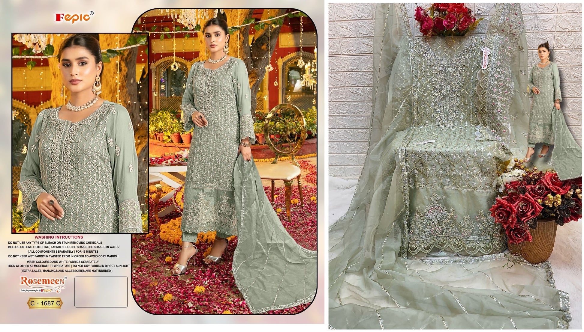 C-1687C Fepic Pakistani Salwar Suits