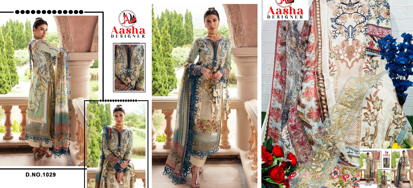 1029 Aasha Designer Pakistani Salwar Suits