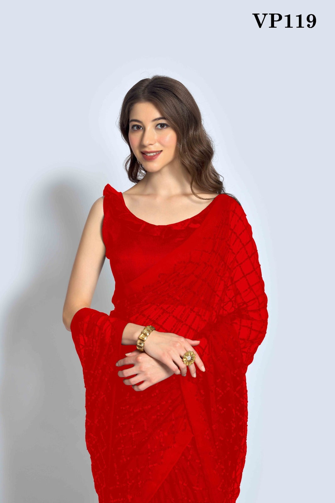 119 Chokadi Fashion Berry Sarees