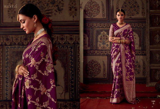 1489 Roopkala Sunehri Sarees