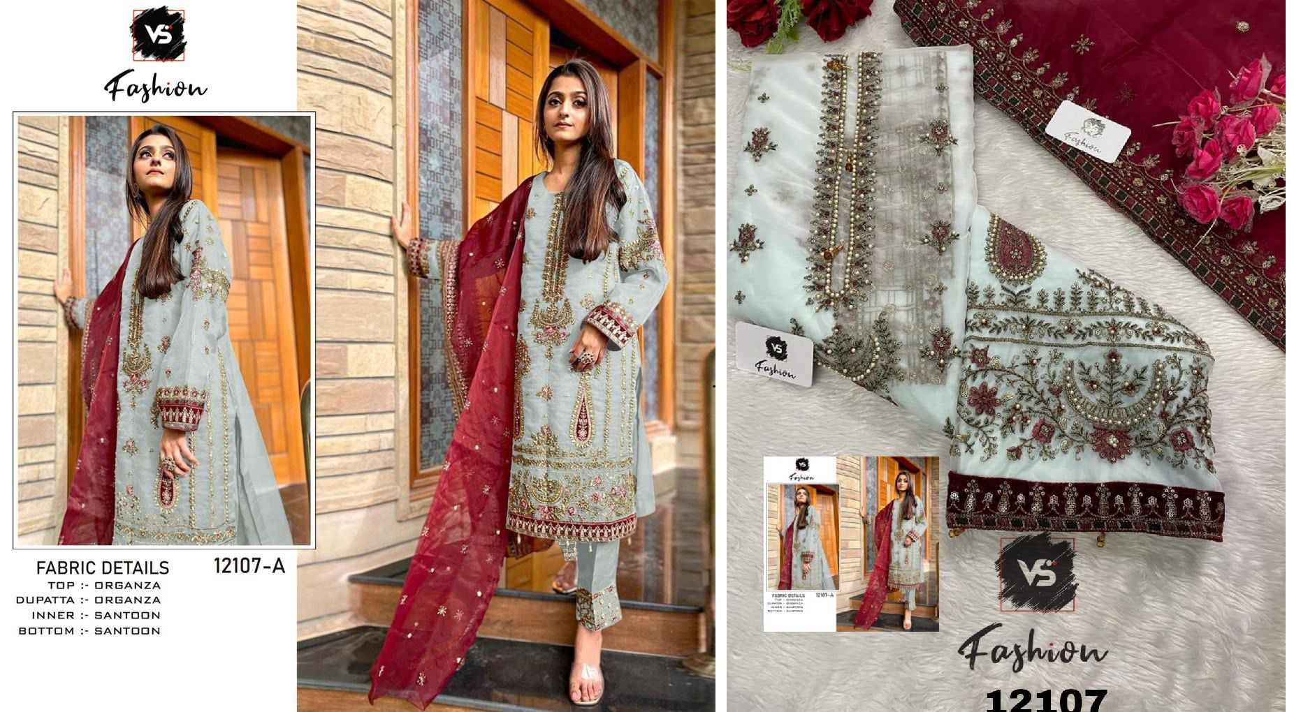 12107A Vs Fashion Pakistani Salwar Suits