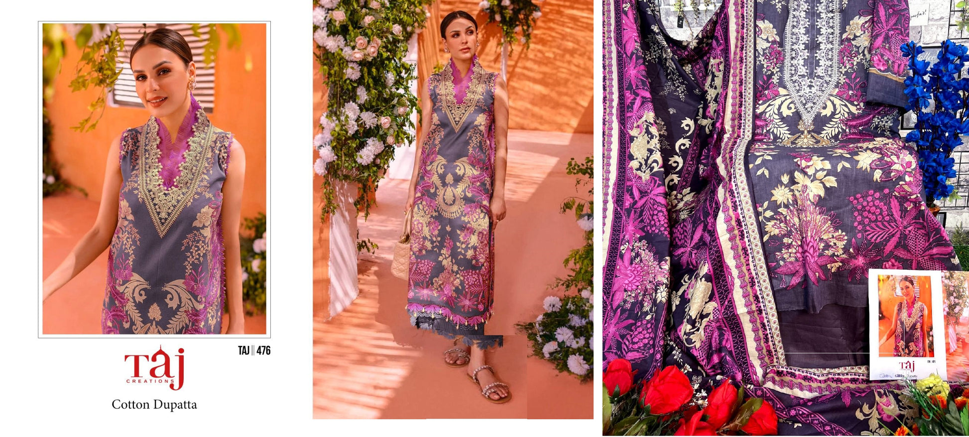 476 Taj Creations Pakistani Salwar Suits