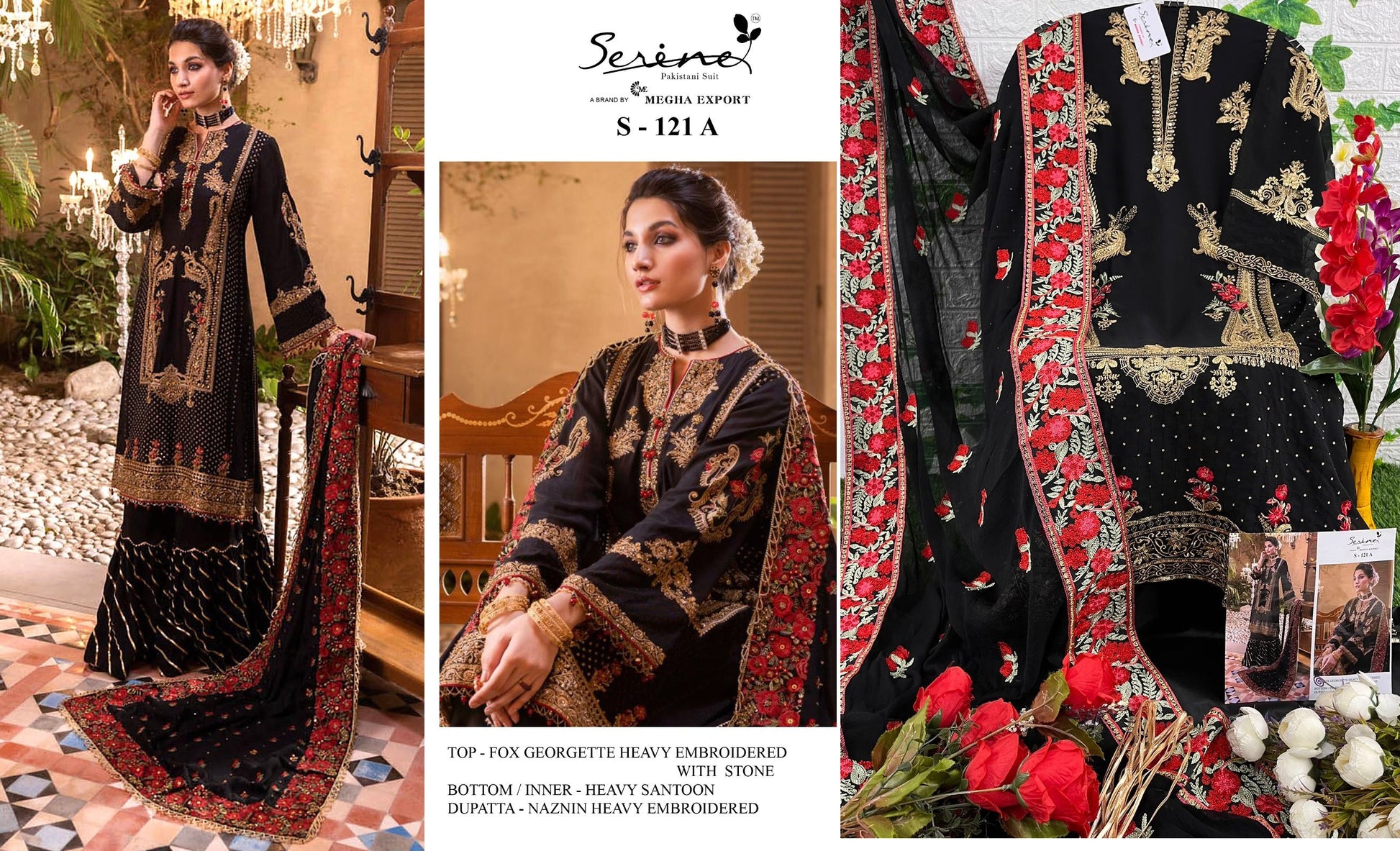121A Serine Pakistani Salwar Suits