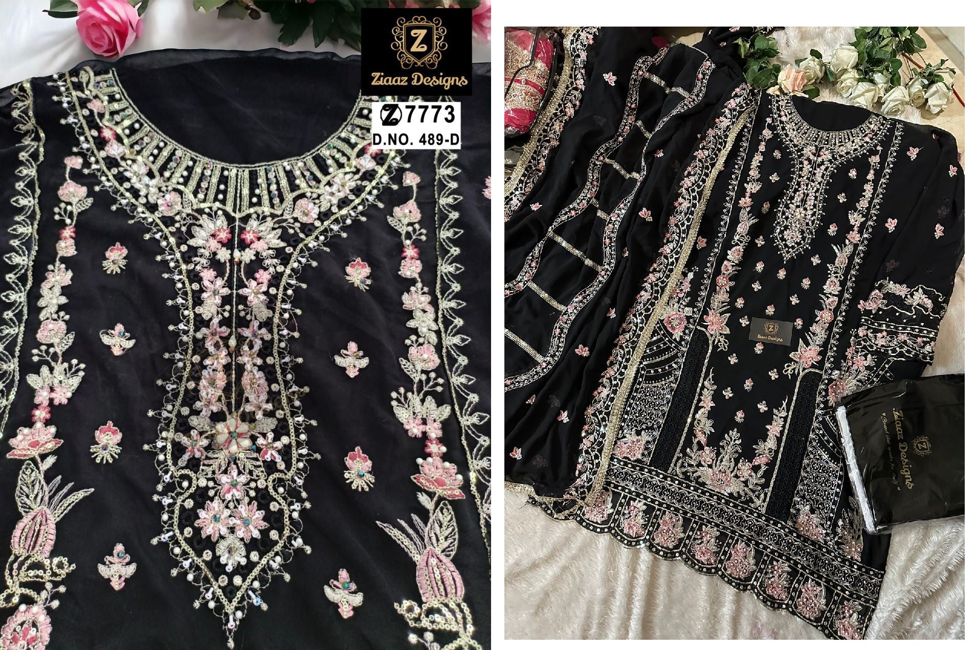 489D Ziaaz Designs Pakistani Salwar Suits