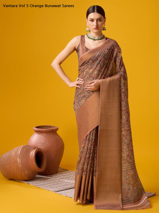 Vantara Vol 5 Orange Bunawat Sarees