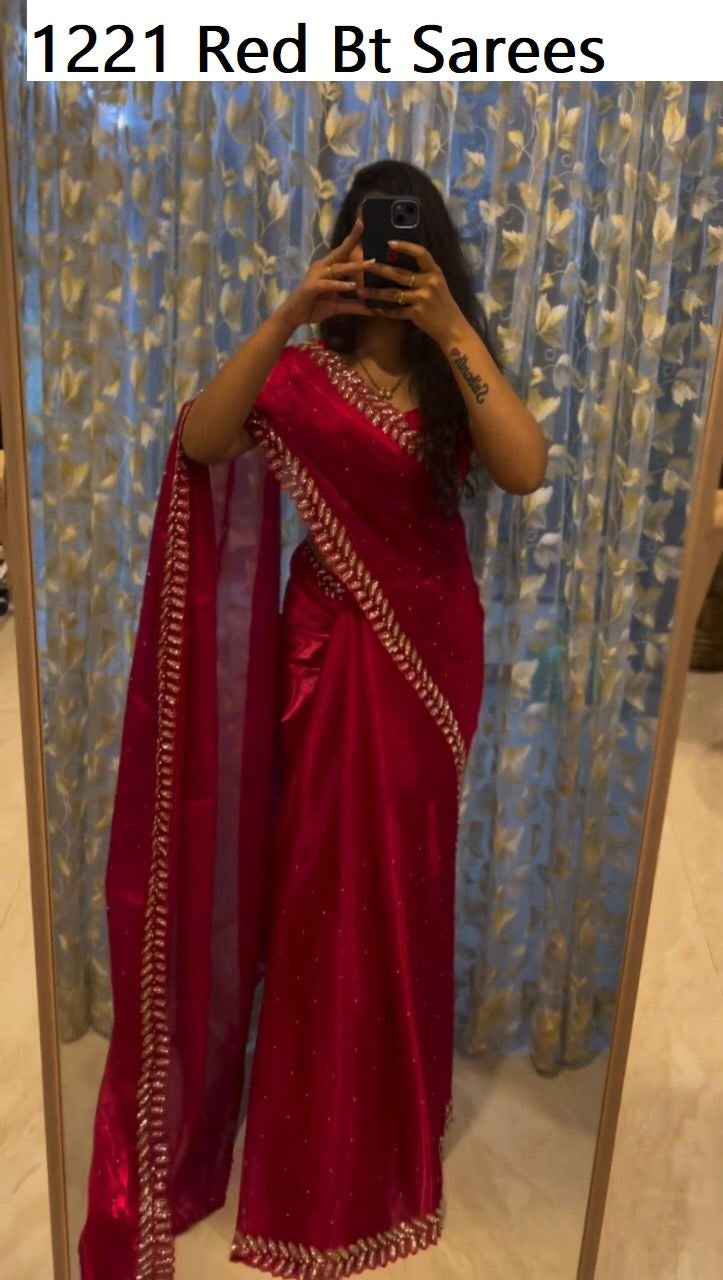 1221 Red Bt Sarees