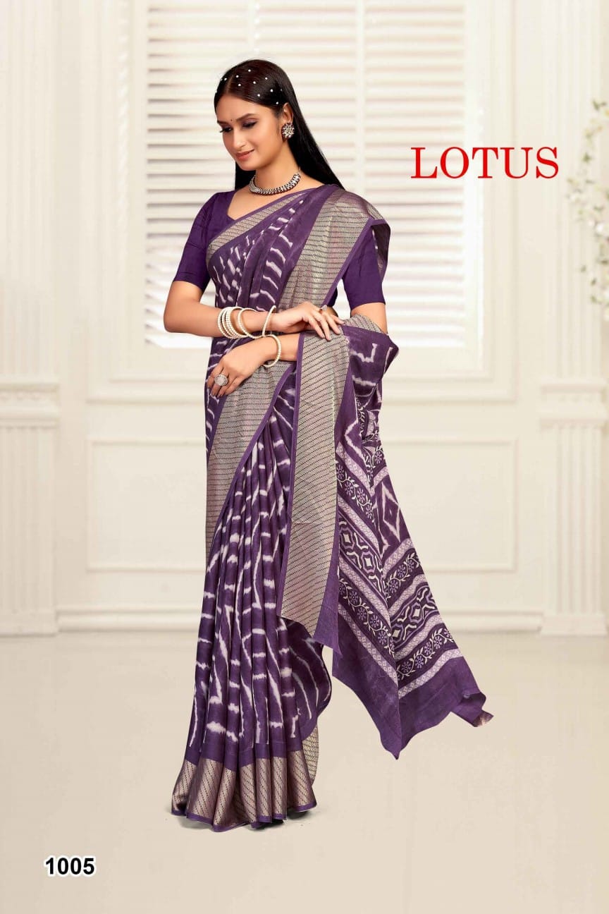 1005 Lotus Mahamani Creation Sarees
