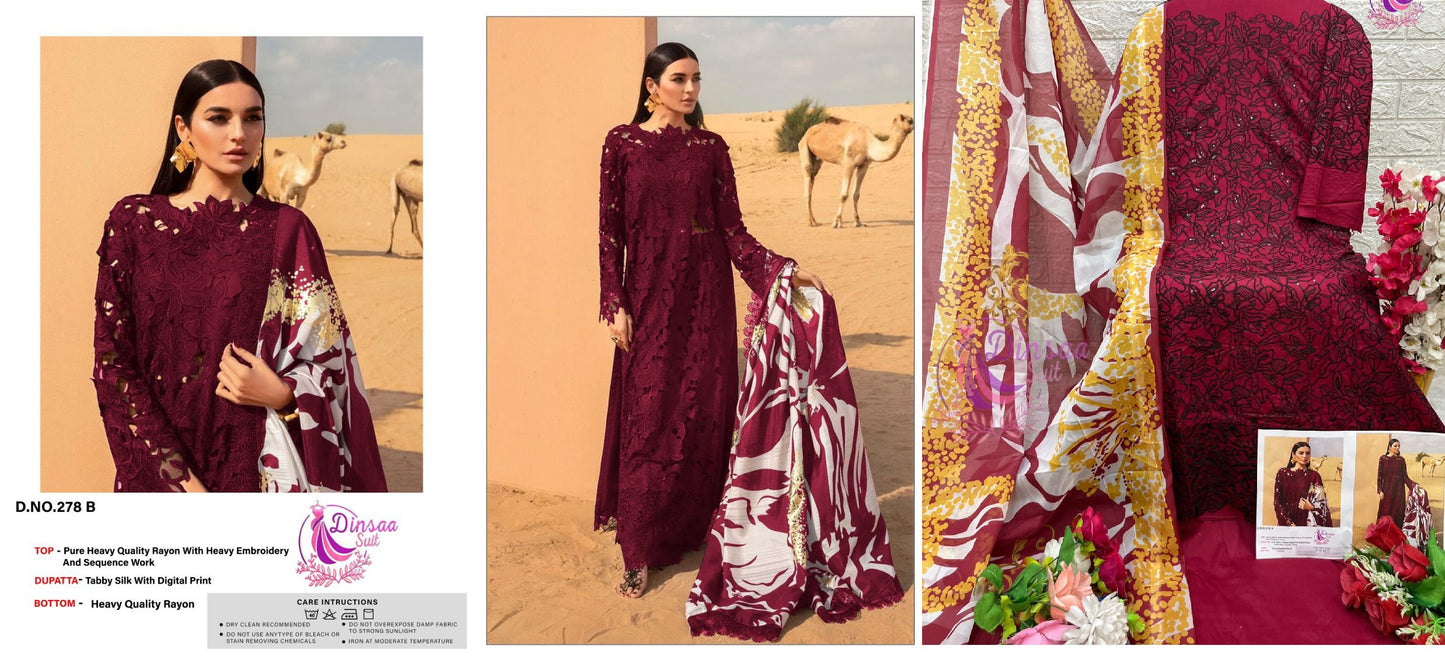 278B Dinsaa Suit Pakistani Salwar Suits