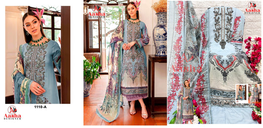 1110A Queen Court Vol 7 Aasha Designer Pakistani Salwar Suits