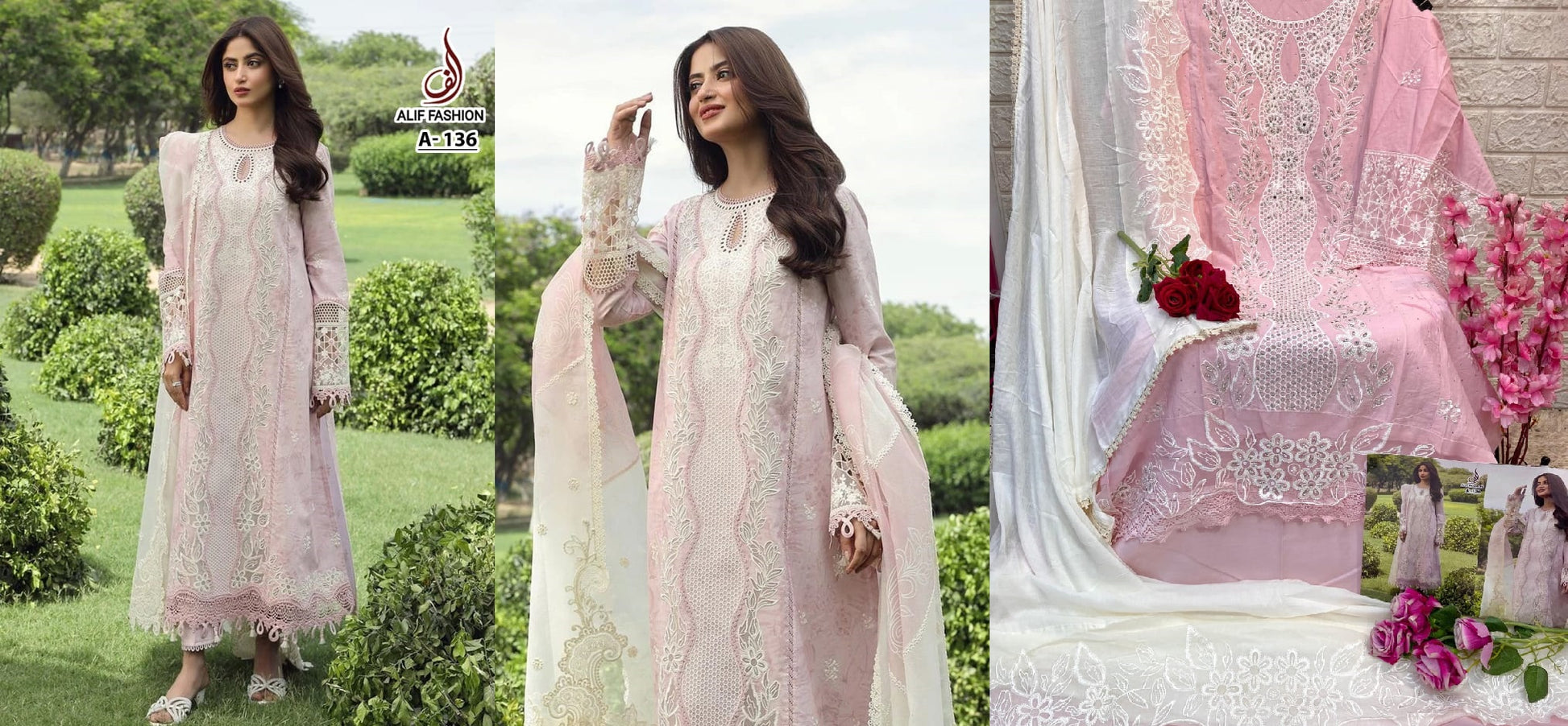 136 Alif Fashion Pakistani Salwar Suits