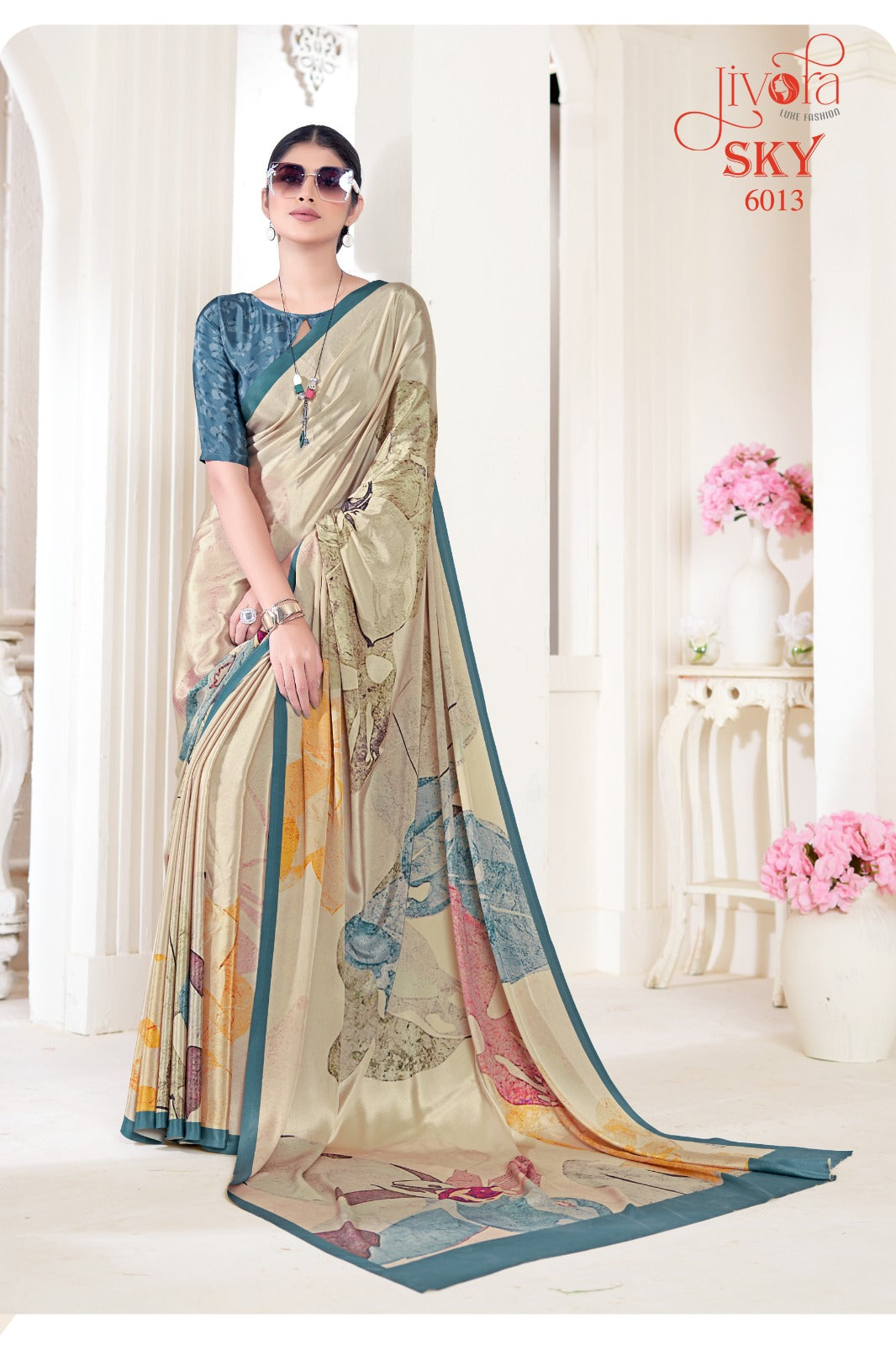 6013 Sky Jivora Sarees