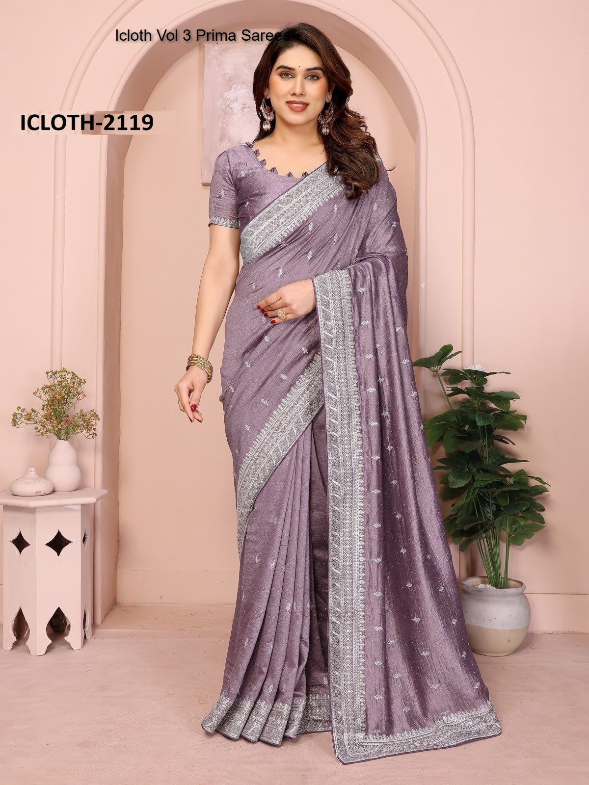 2119 Icloth Vol 3 Prima Vichitra Sarees
