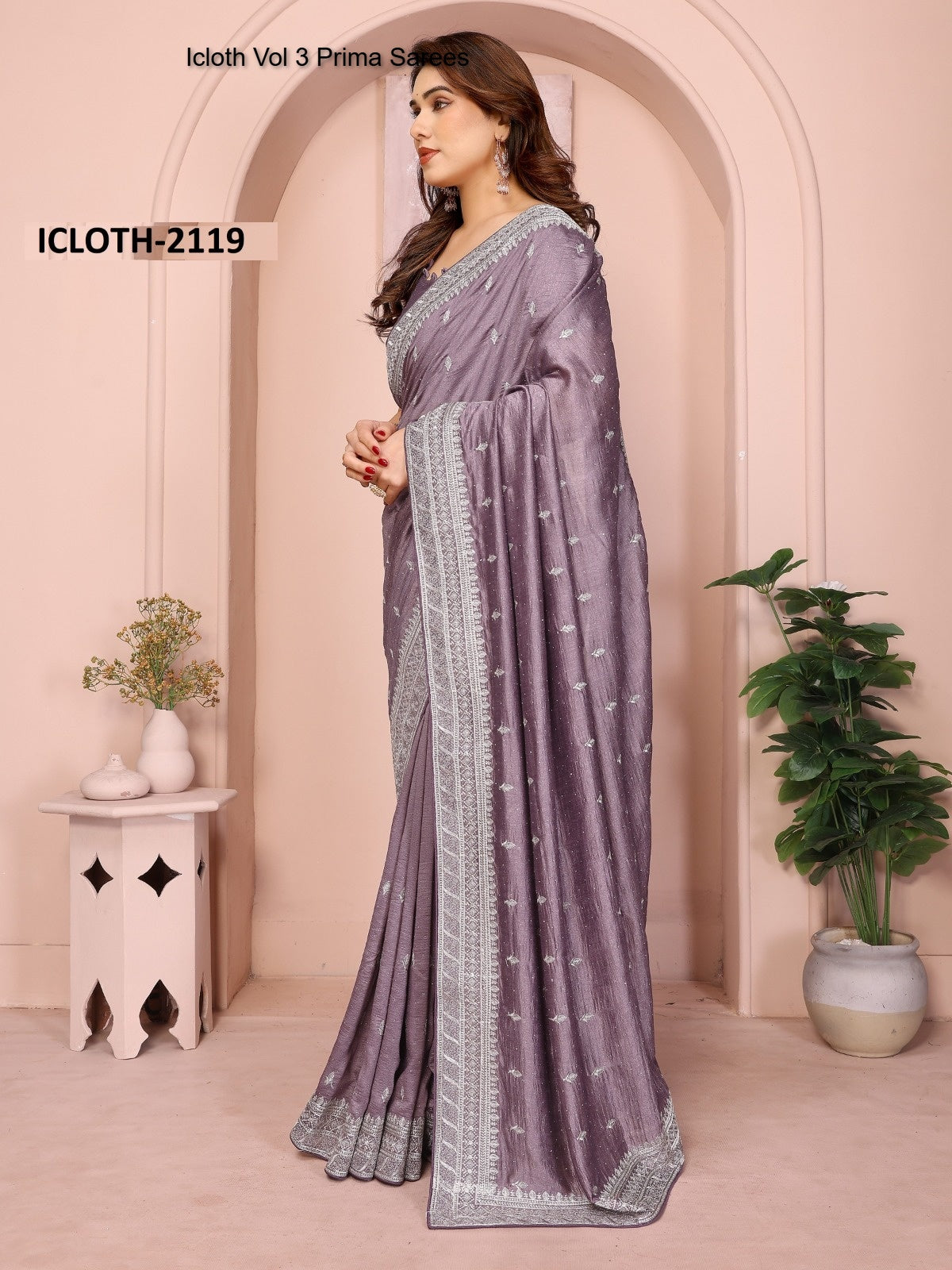 2119 Icloth Vol 3 Prima Vichitra Sarees