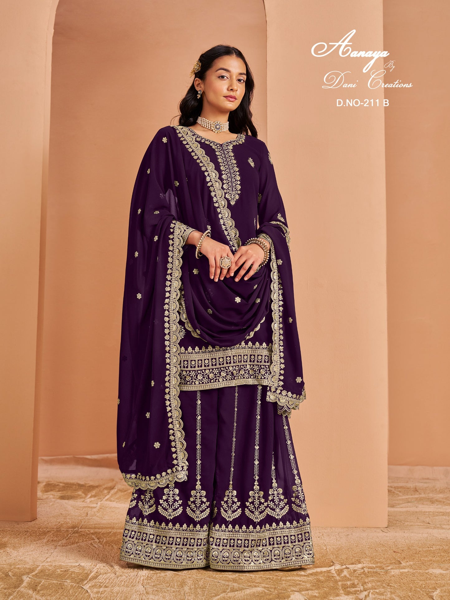 211B Aanaya Vol 211 Dani Creation Faux Georgette Pakistani Salwar Suits