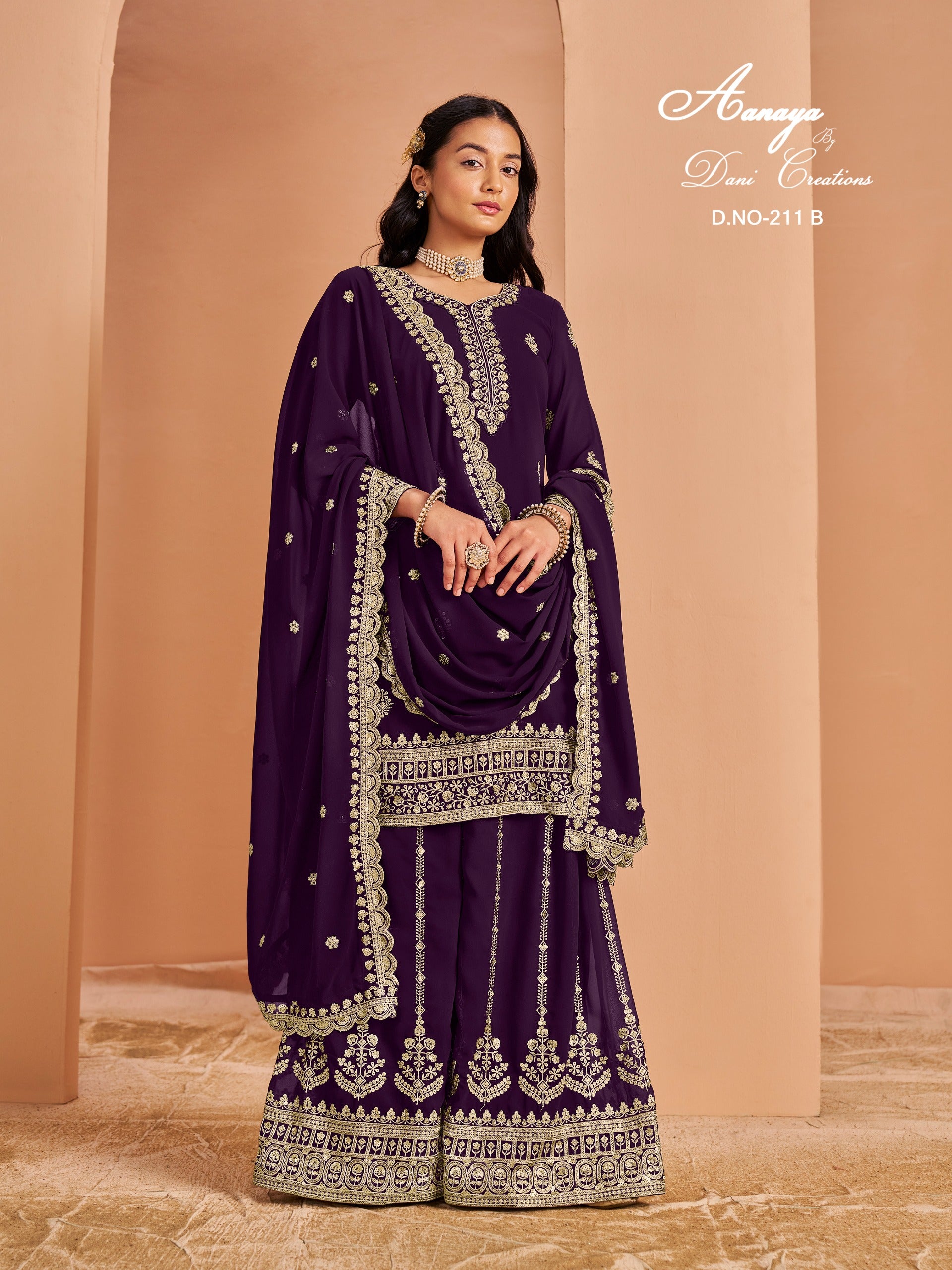 211B Aanaya Vol 211 Dani Creation Faux Georgette Pakistani Salwar Suits