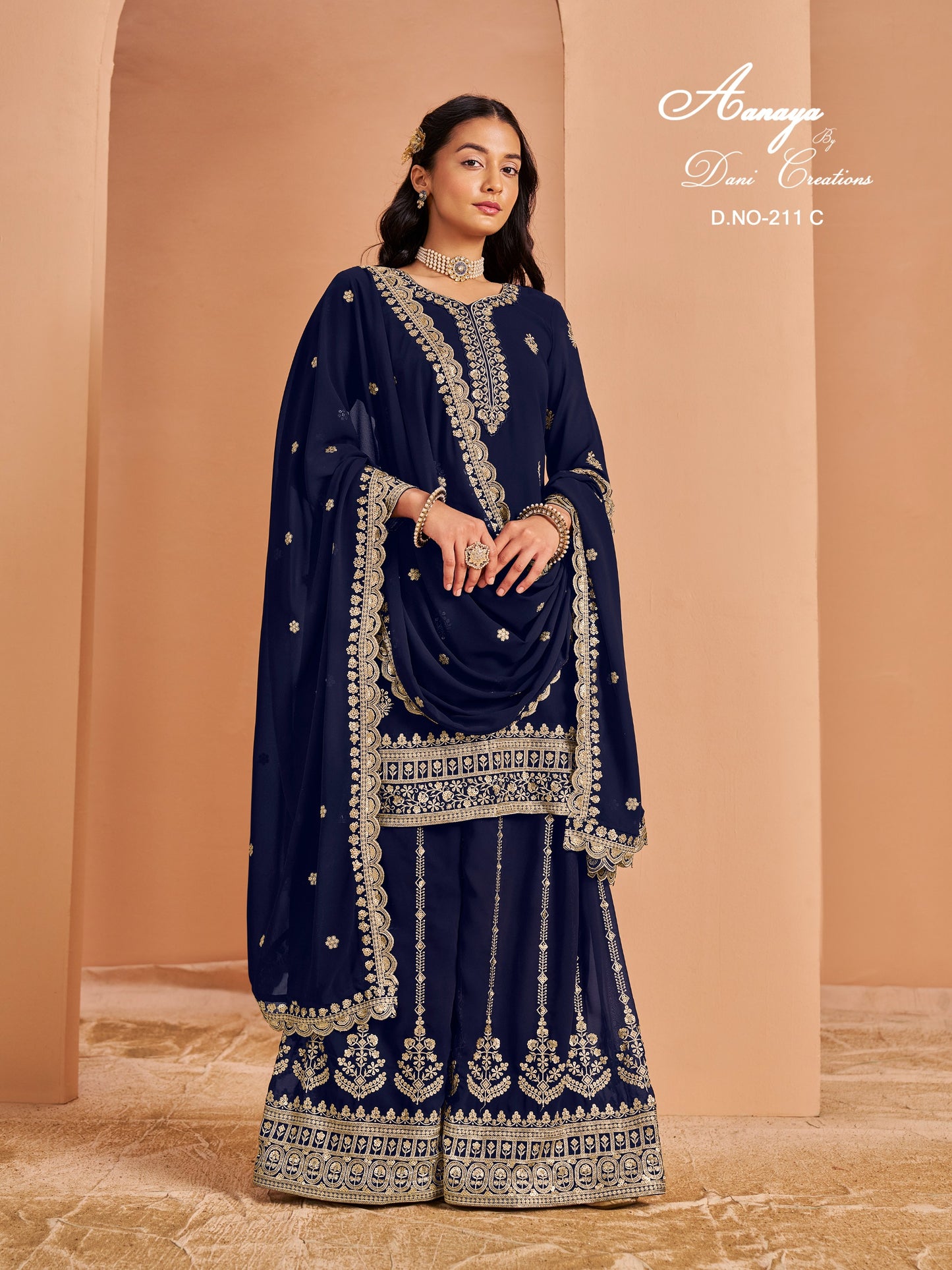 211C Aanaya Vol 211 Dani Creation Faux Georgette Pakistani Salwar Suits