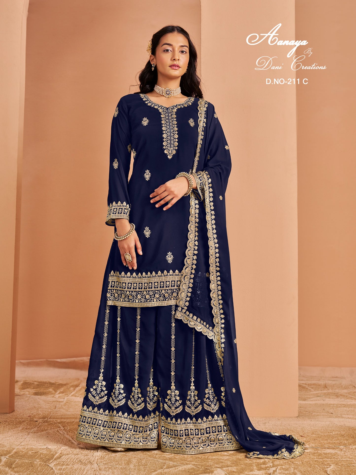 211C Aanaya Vol 211 Dani Creation Faux Georgette Pakistani Salwar Suits