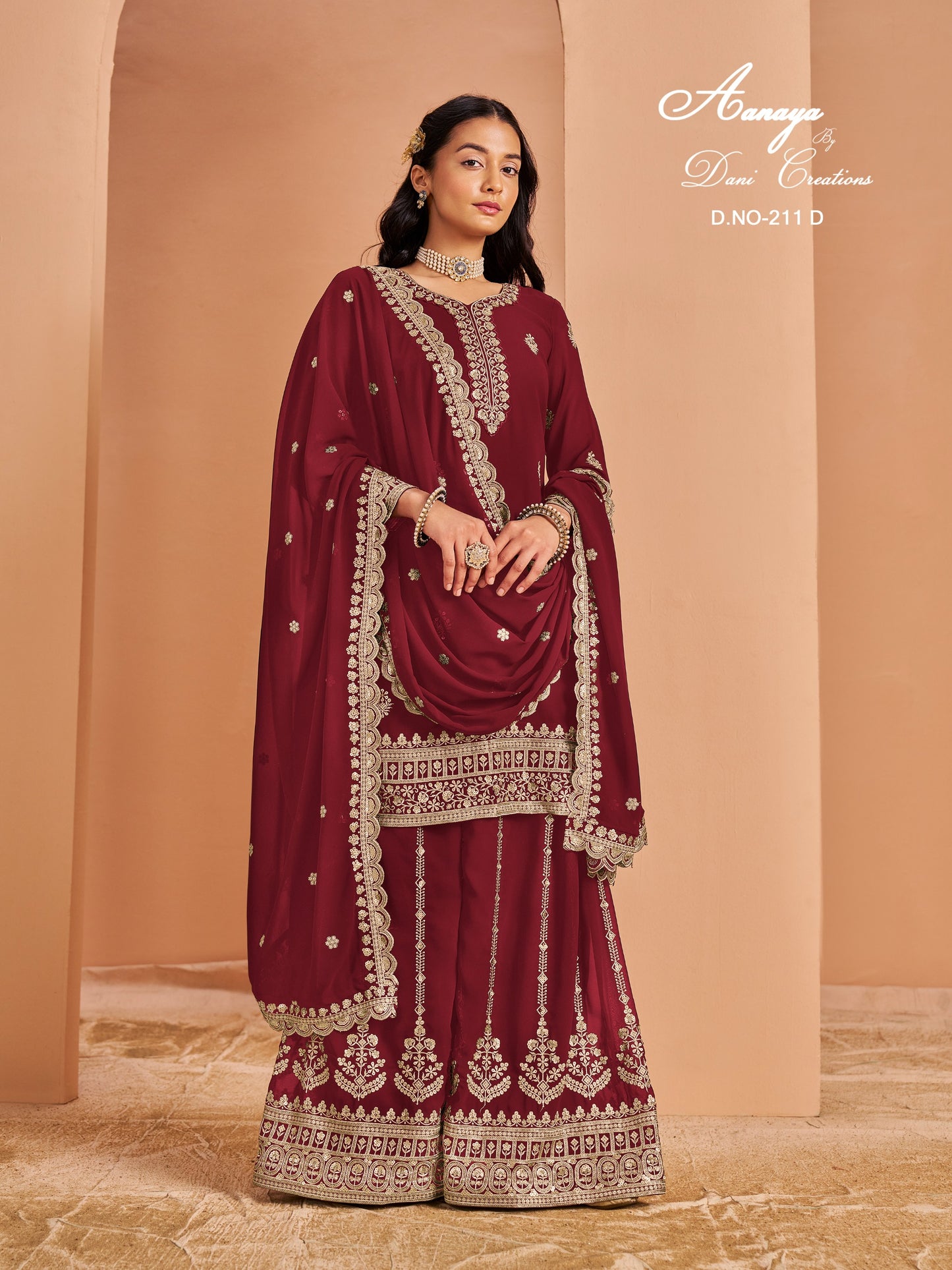211D Aanaya Vol 211 Dani Creation Faux Georgette Pakistani Salwar Suits