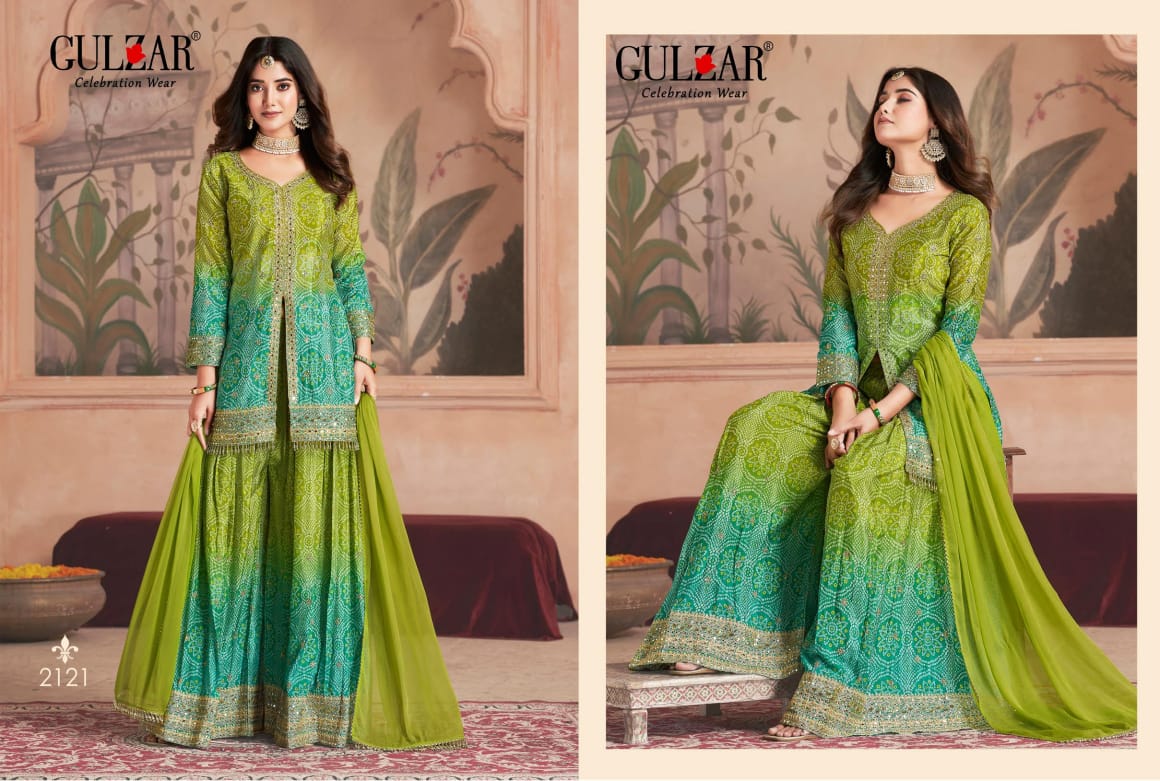 2121 Rangeela Gulzar Chinnon Silk Readymade Suits