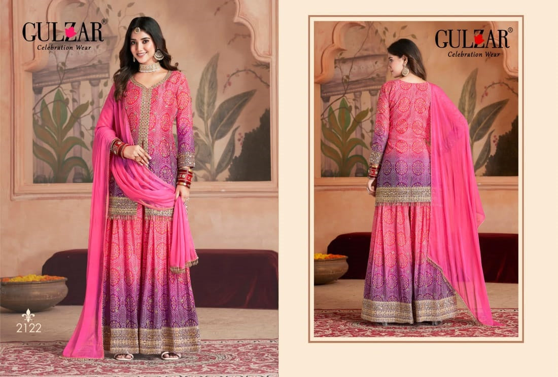 2122 Rangeela Gulzar Chinnon Silk Readymade Suits