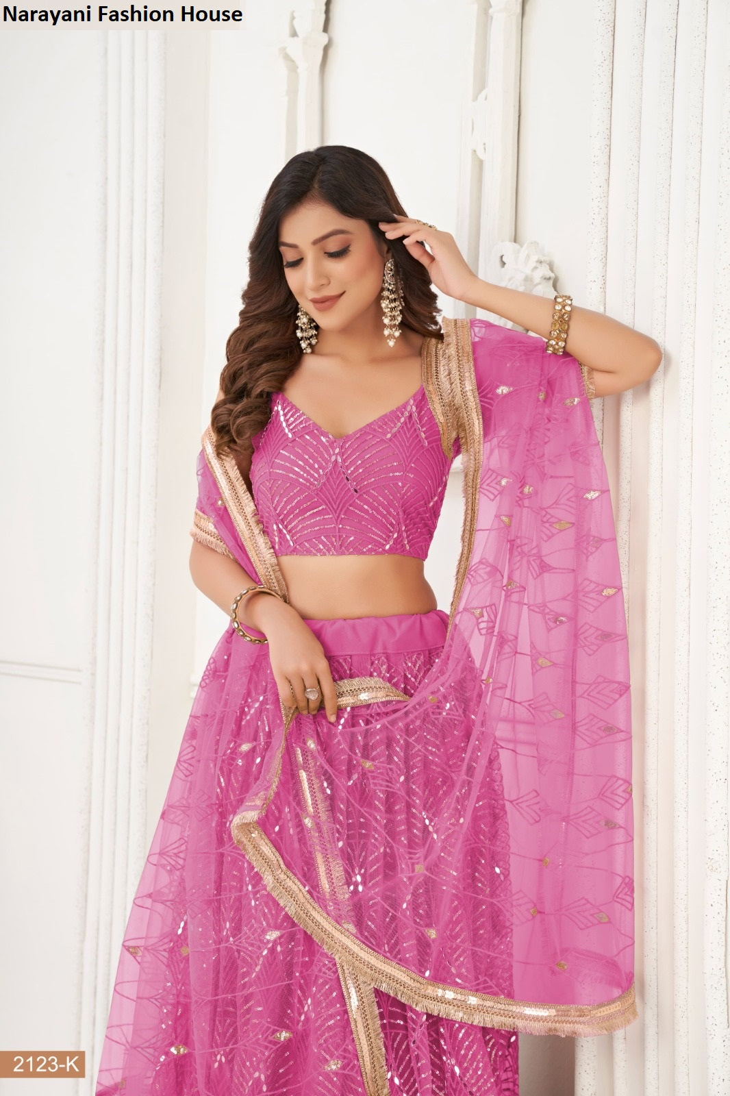 2123K Narayani Fashion House Butterfly Net Lehenga Choli