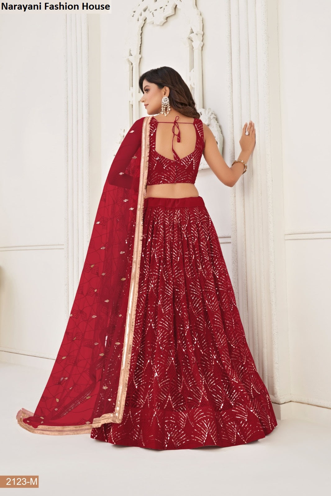 2123M Narayani Fashion House Butterfly Net Lehenga Choli
