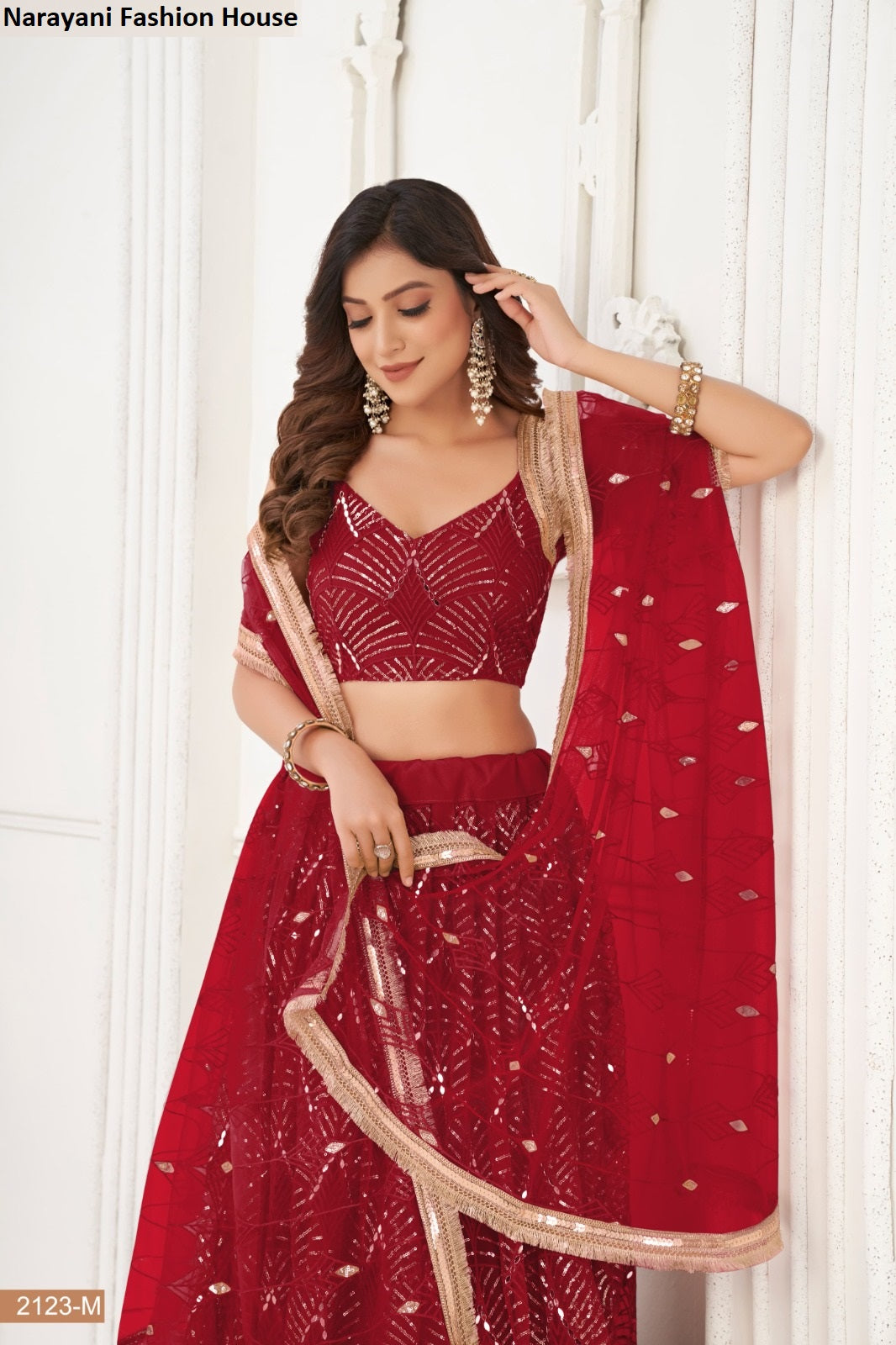2123M Narayani Fashion House Butterfly Net Lehenga Choli