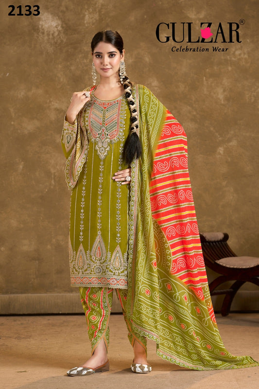 2133 Phoolzari Vol 2 Gulzar Mirror Work Readymade Suits