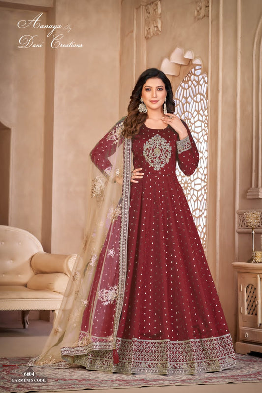 6604 Twisha Aanaya Vol 166 Dani Creation Unstitched Suits