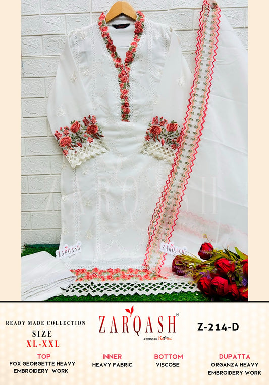214D Zarqash Embroidered Pakistani Readymade Suits