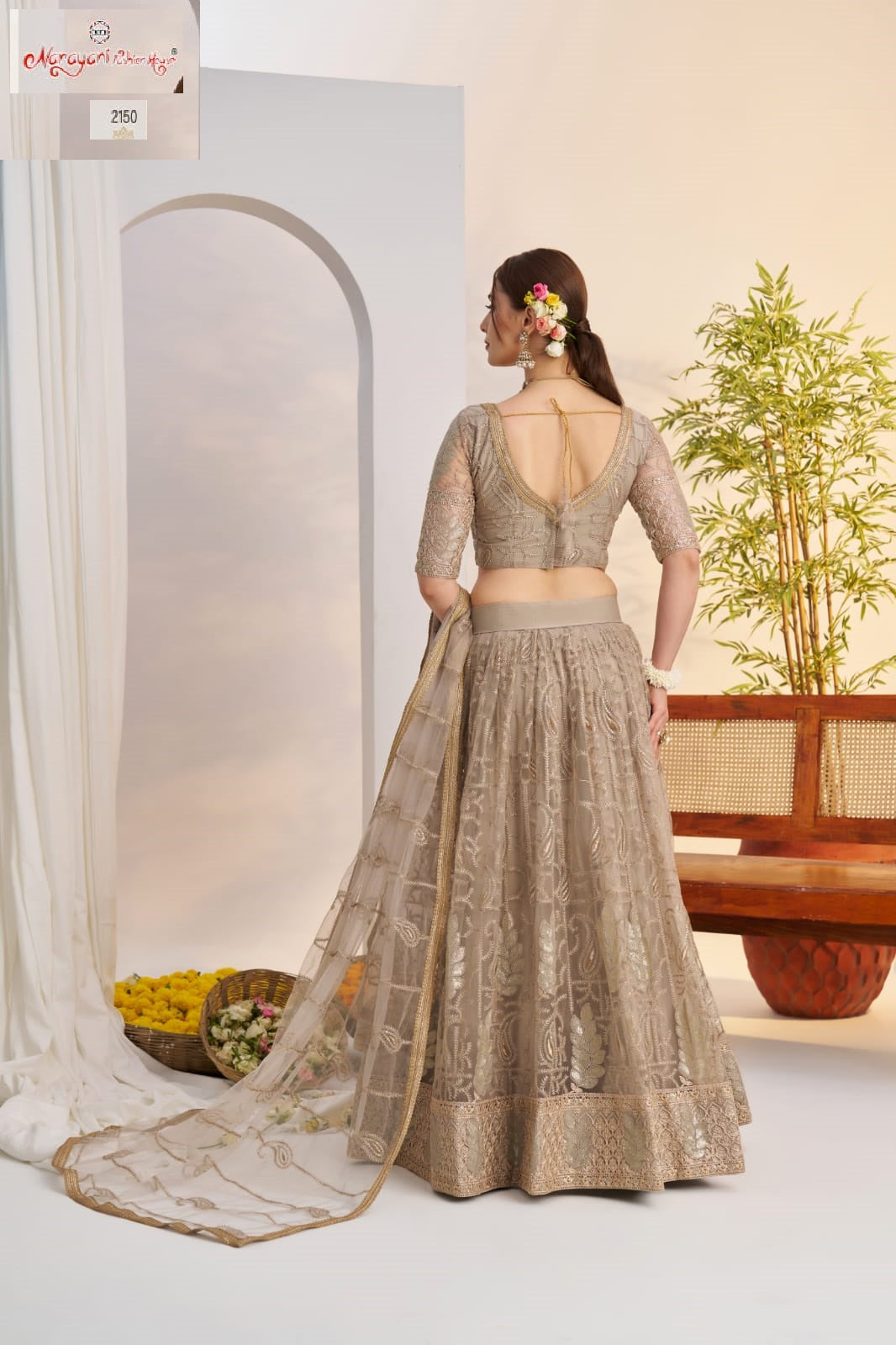 2150 Matellic Gary Kelaya Vol-10 Narayani Fashion House Butterfly Net Lehenga Choli