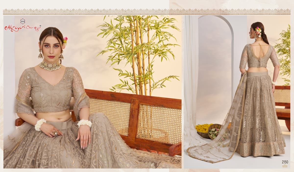 2150 Matellic Gary Kelaya Vol-10 Narayani Fashion House Butterfly Net Lehenga Choli
