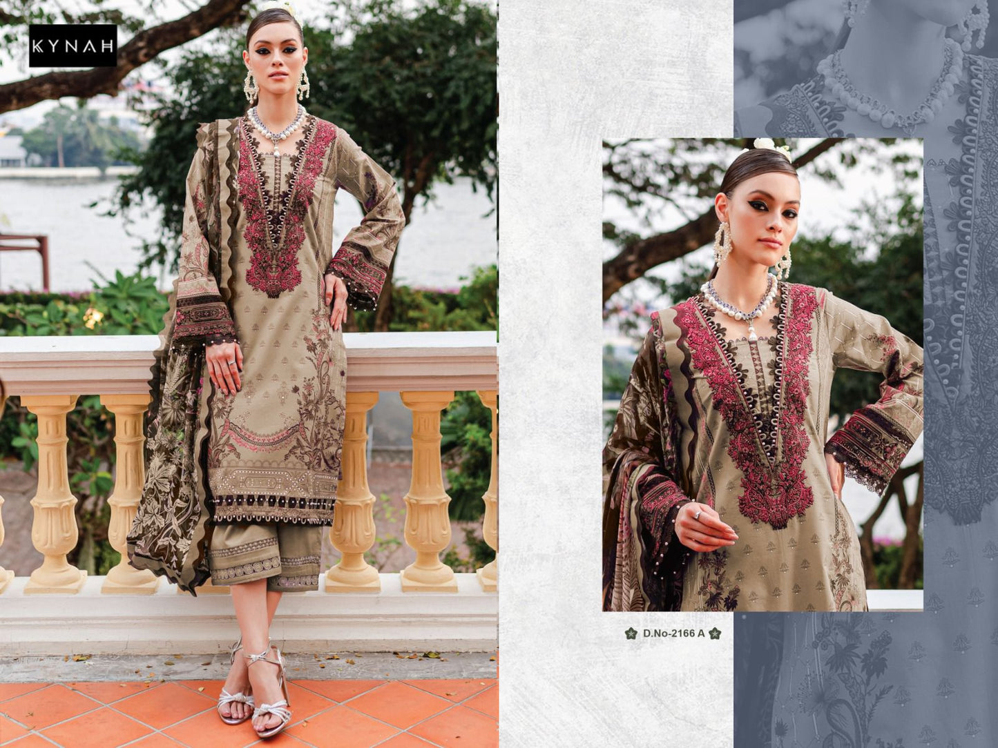 2166A Kynah Print Pakistani Salwar Suits