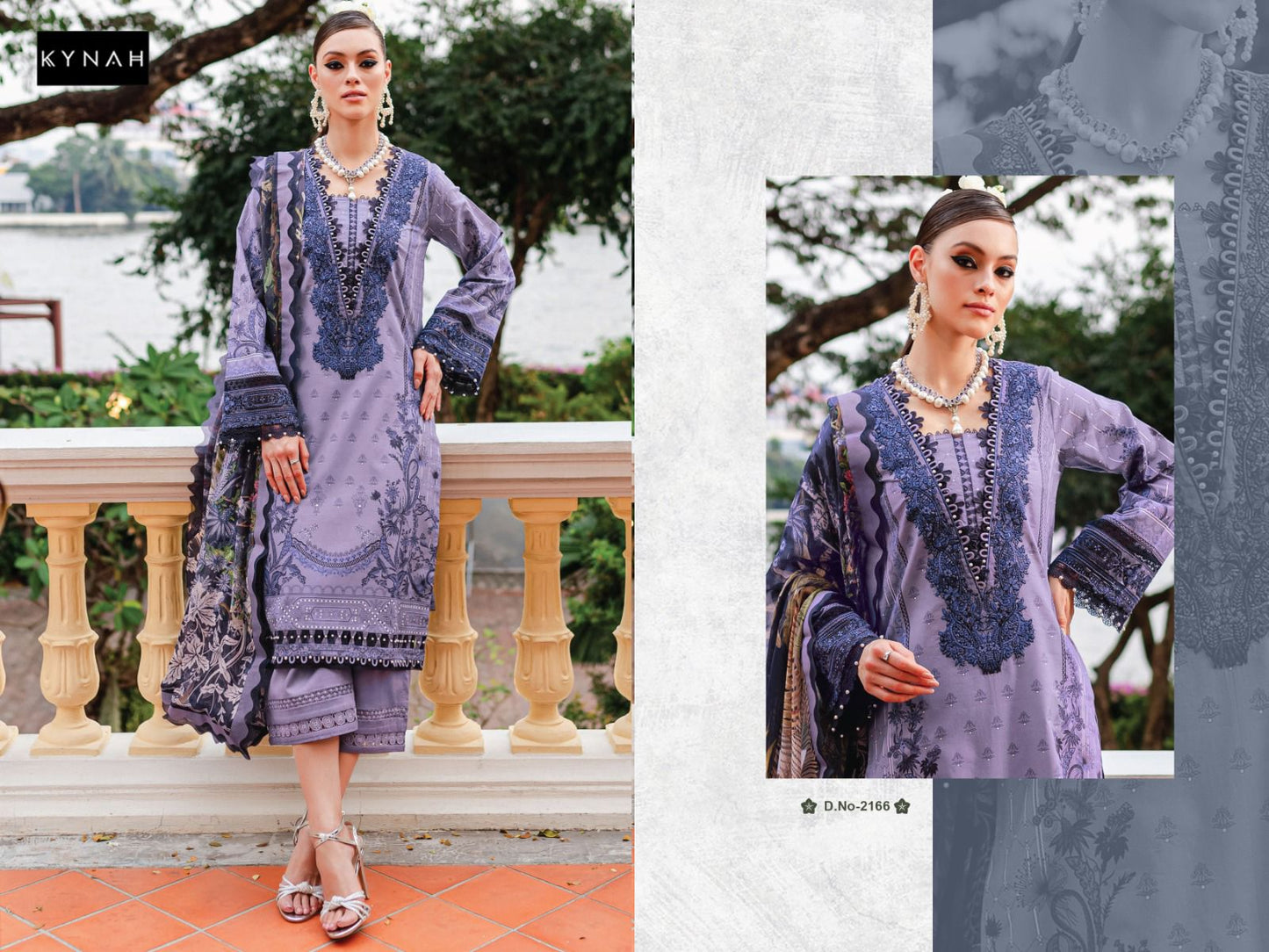 2166 Kynah Print Pakistani Salwar Suits