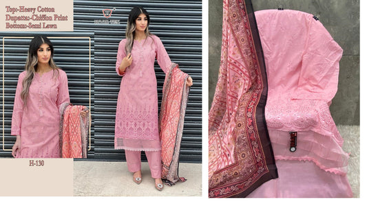 H-130 Hoor Tex Pakistani Salwar Suits