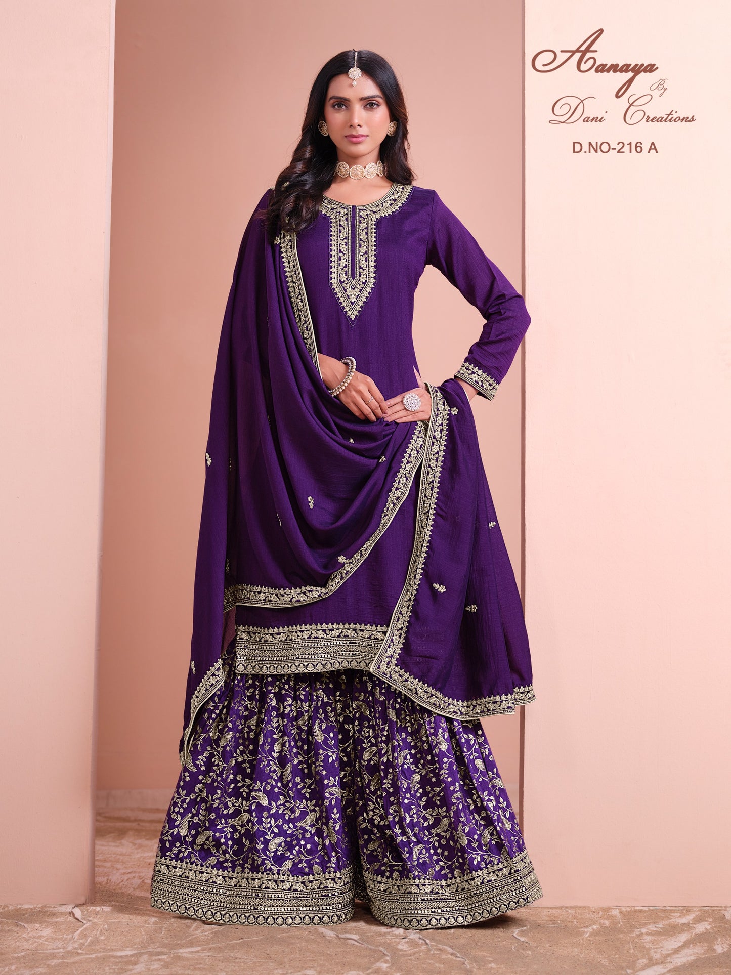 216A Aanaya Vol 216 Dani Creation Art Silk Unstitched Suits