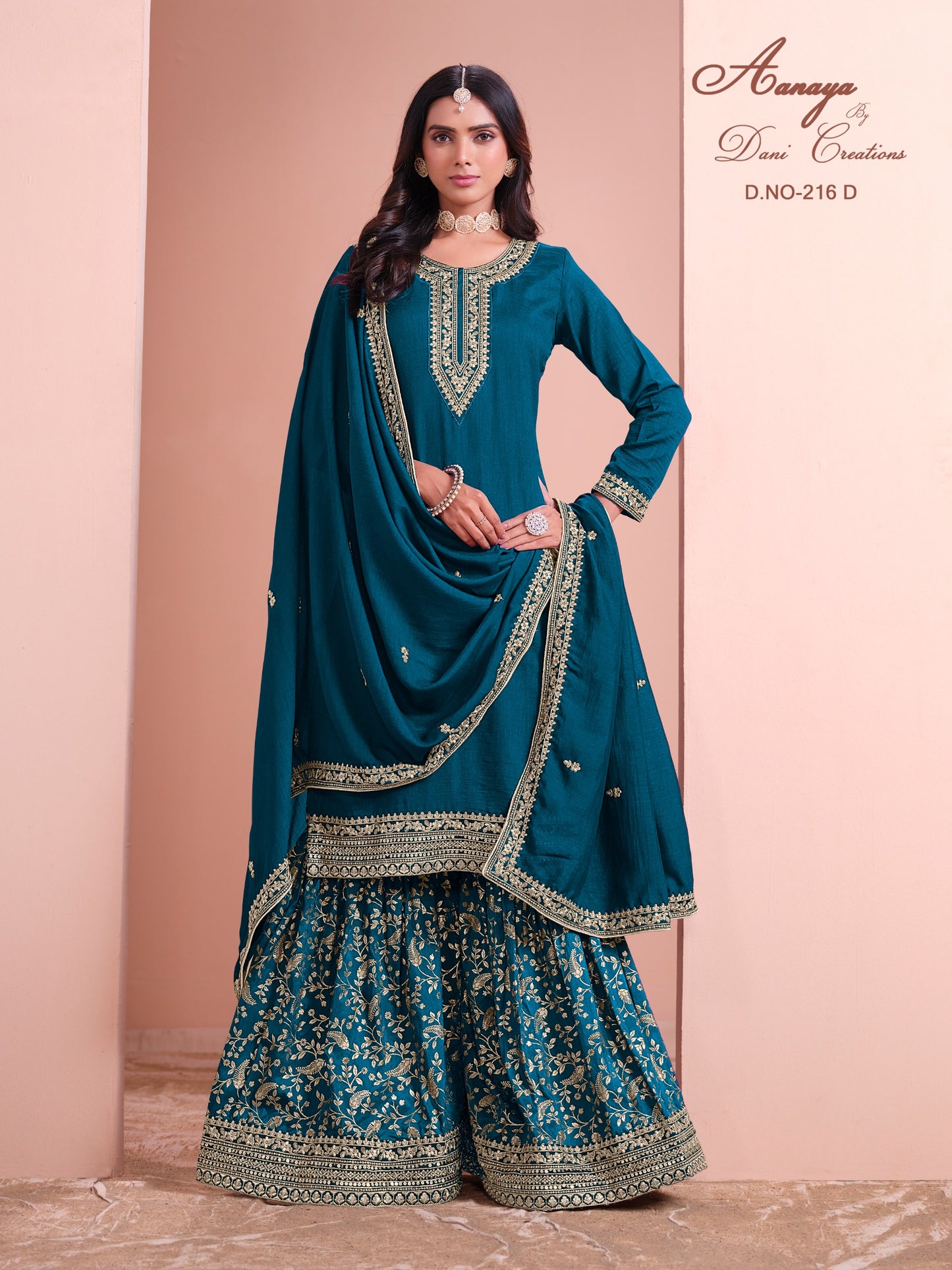 216D Aanaya Vol 216 Dani Creation Art Silk Unstitched Suits
