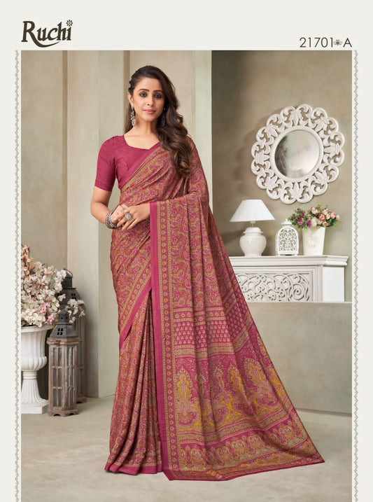 21701-A Vivanta Silk 18Th Edition Ruchi Silk Crepe Sarees