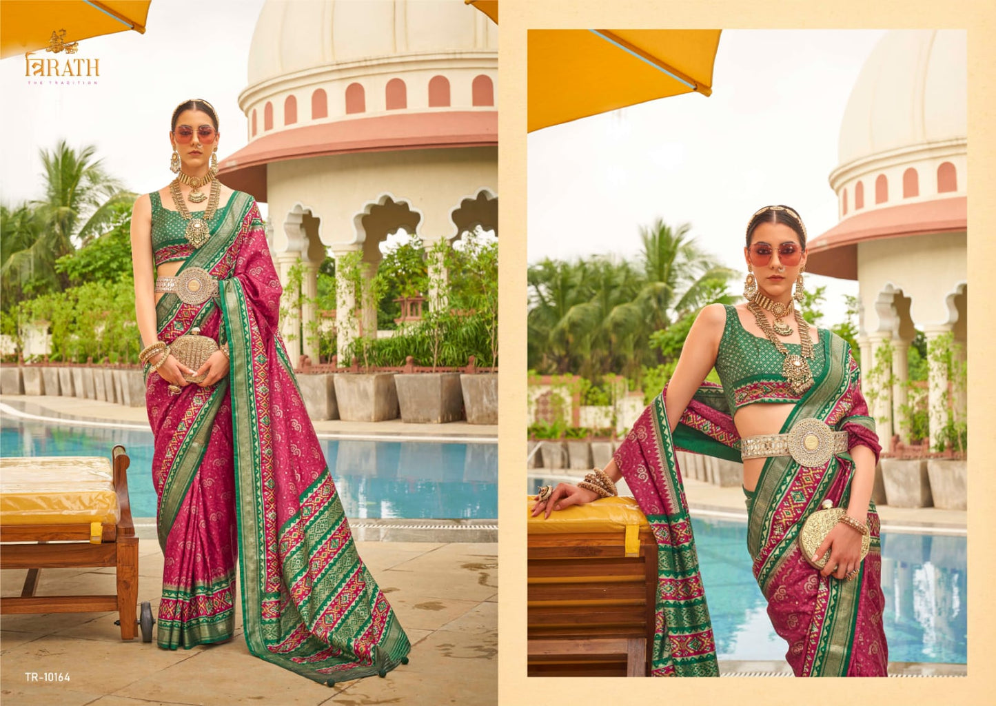 10164 Rasam Patola Trirath Sarees