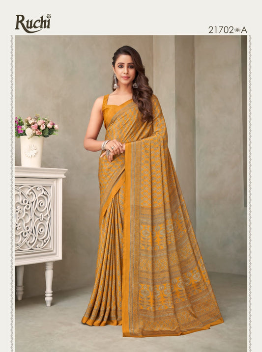 21702-A Vivanta Silk 18Th Edition Ruchi Silk Crepe Sarees