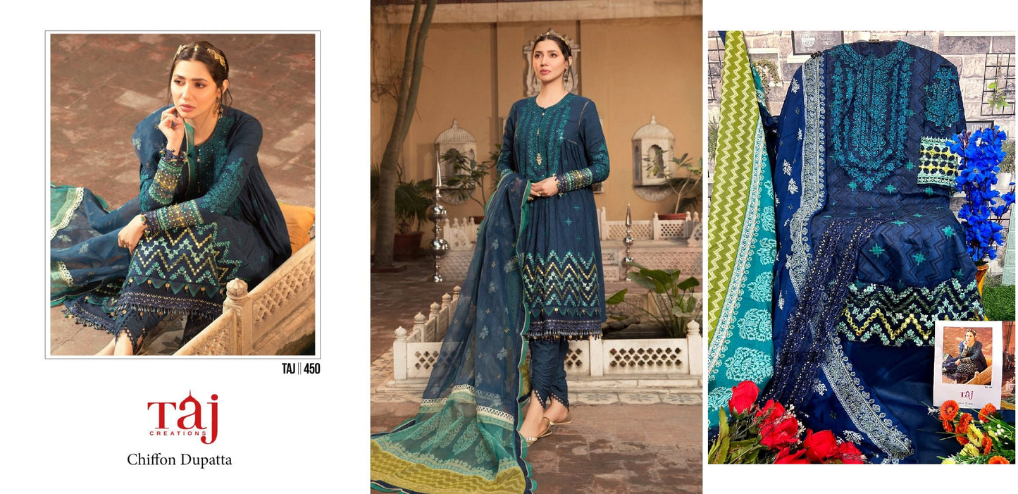 450 Taj Creations Pakistani Salwar Suits