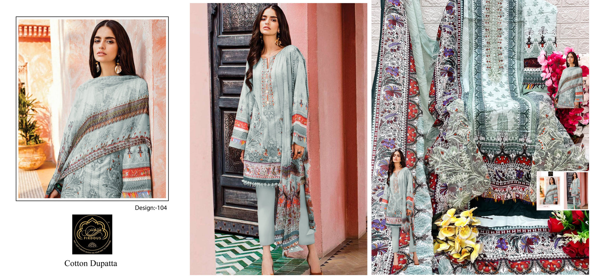 104 Firdous Art Pakistani Salwar Suits